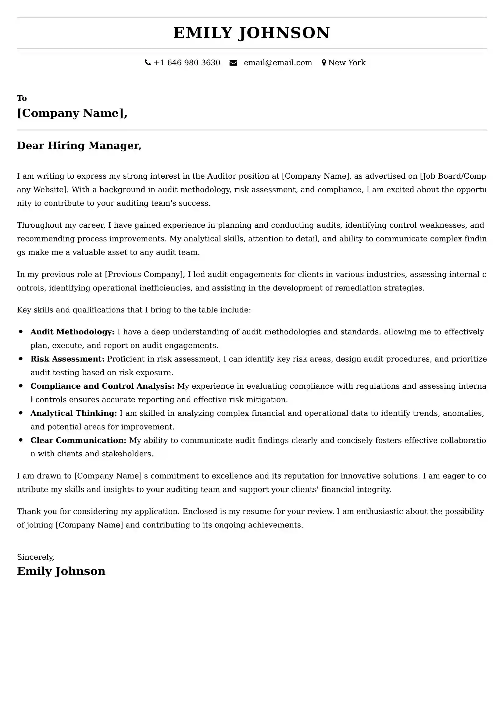 Staff Accountant Cover Letter Samples Canada