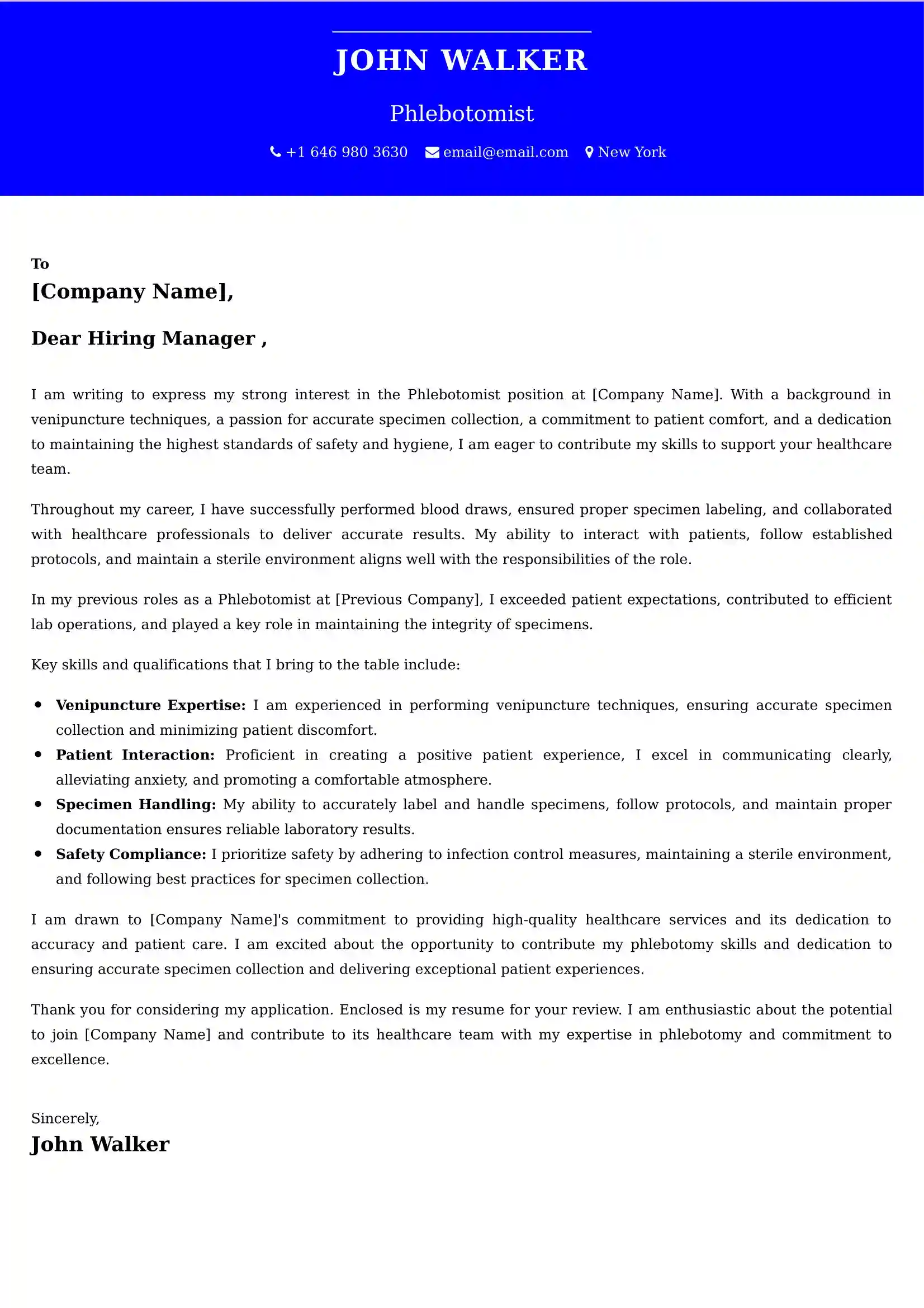 Personal Support Worker Cover Letter Samples Canada